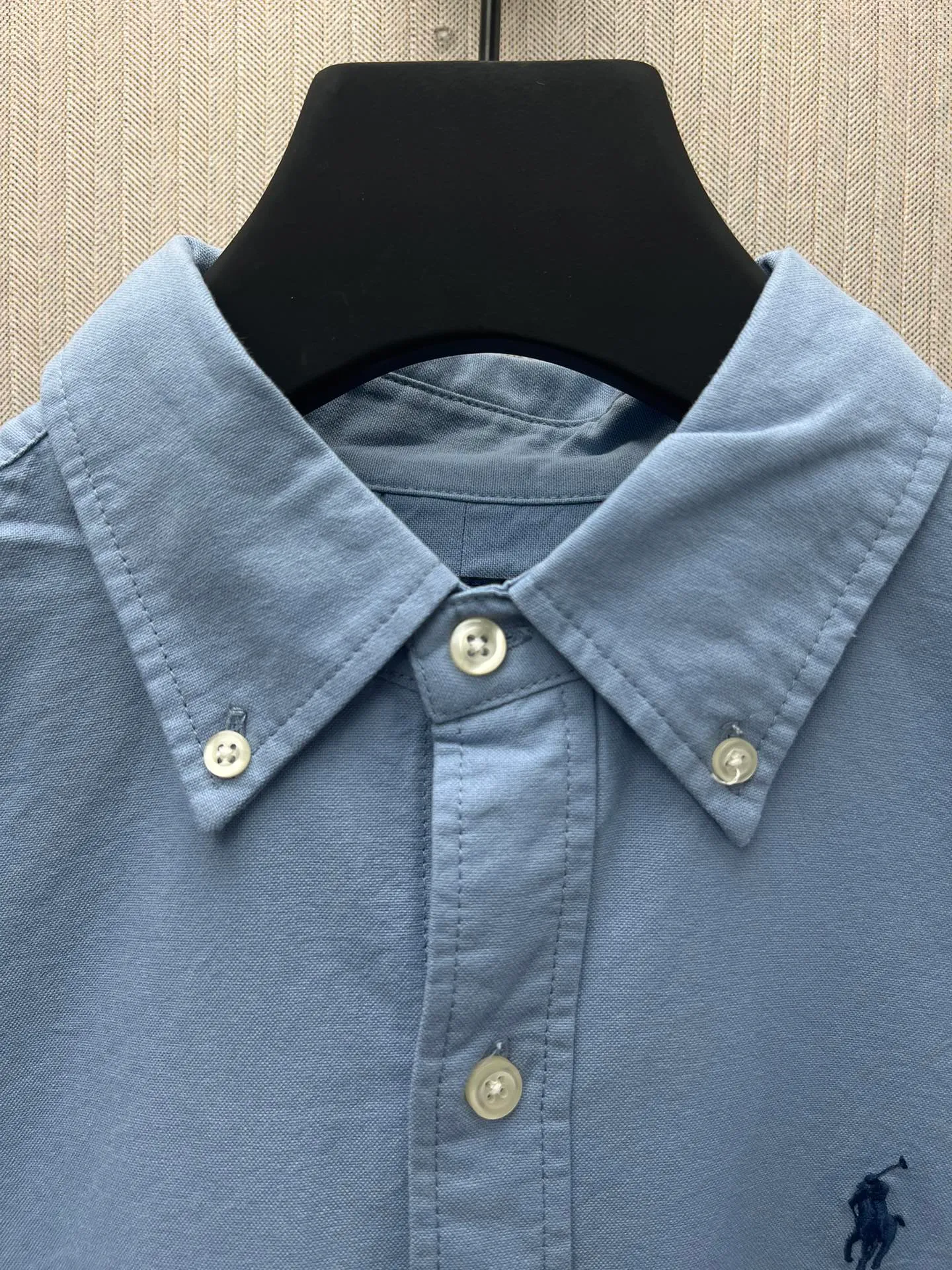 🅿️460 Polo 25ss new solid color logo embroidered buttoned long-sleeved shirt men's high version code number: XS.S.M.L.XL.
